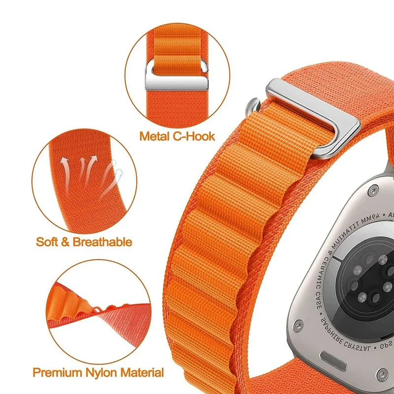 Pulseira Alpine alpinista loop para 38mm 40mm 41mm 42mm 44mm 45mm 49mm