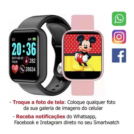 Relógio Smartwatch Digital D20 ULTRA Y68 Masculino / Feminino [Selecione]